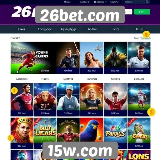 Opções de jogos disponíveis no 26bet.com